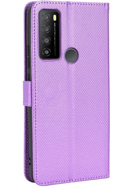 Tcl 30 Xl Kapak Için Kılıf Kickstand Kart Tutucu Manyetik Cüzdan (Yurt Dışından)