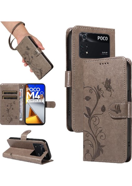 Poco M4 Pro 4g Kabartmalı Kelebek El Kayışı ve (Yurt Dışından)