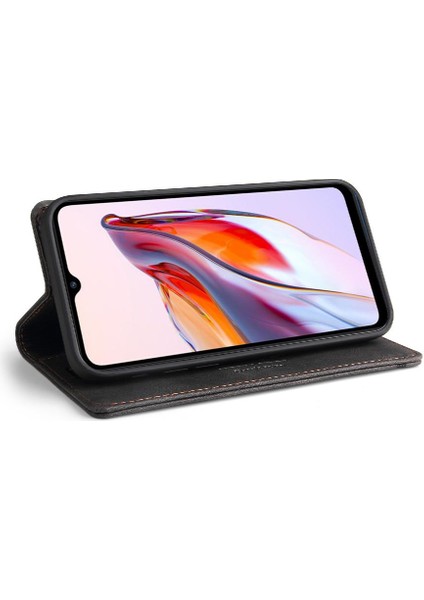 Xıaomı Redmi 12C Premium Deri Premium Deri Kılıf Kickstand Iki (Yurt Dışından)