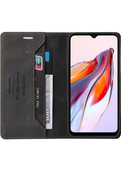 Xıaomı Redmi 12C Premium Deri Premium Deri Kılıf Kickstand Iki (Yurt Dışından)