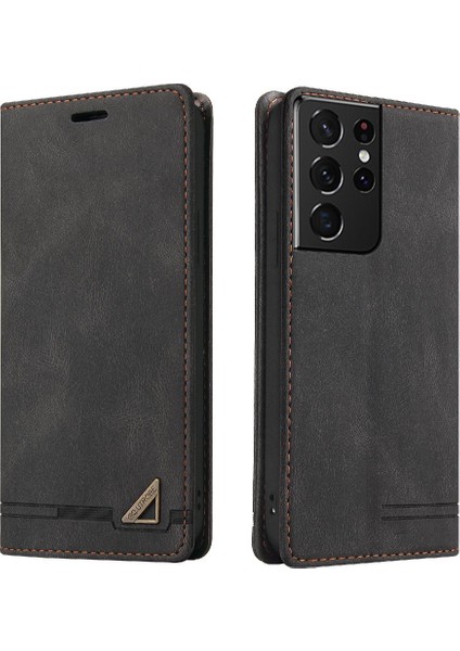 Samsung Galaxy S21 Ultra Premium Deri Iki Kart Yuvaları Premium (Yurt Dışından)