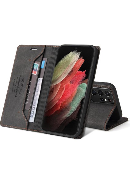 Samsung Galaxy S21 Ultra Premium Deri Iki Kart Yuvaları Premium (Yurt Dışından) fiyatları