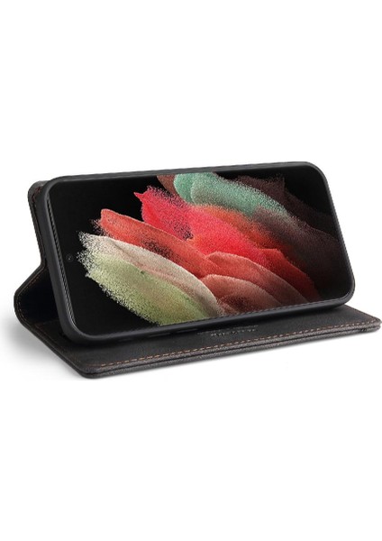 Samsung Galaxy S21 Ultra Premium Deri Iki Kart Yuvaları Premium (Yurt Dışından) modelleri