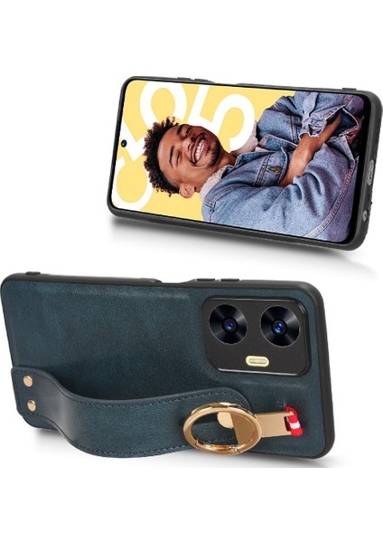 Realme C55 Uyumluluk Premium Pu Deri Kolaylık Bilek Için Kılıf (Yurt Dışından) fırsatları