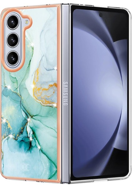 Samsung Galaxy Z Için Kılıf Fold 5 Yumuşak Tampon Mermer Desen Ince Tpu (Yurt Dışından)