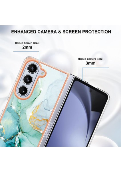 Samsung Galaxy Z Için Kılıf Fold 5 Yumuşak Tampon Mermer Desen Ince Tpu (Yurt Dışından) modelleri