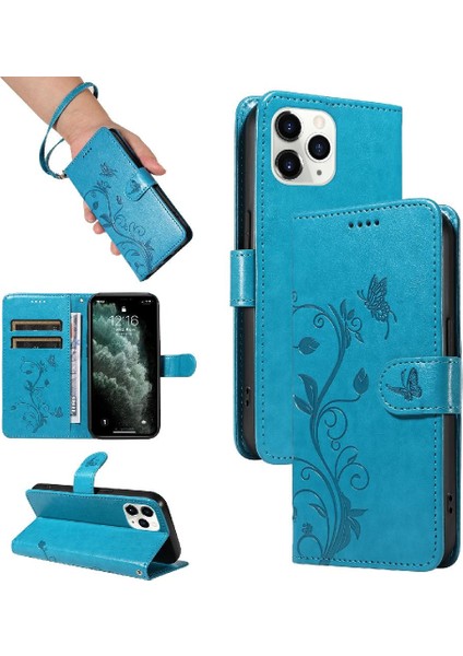 IPhone 11 Için Kılıf Pro Kabartmalı Kelebek ve Kart Yuvası Yüksek Kalite (Yurt Dışından)