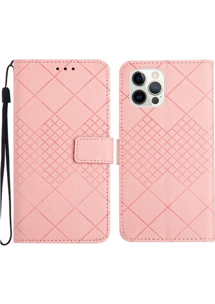 SZY Mall IPhone 13 Için Flip Case Pro Max Kart Yuvası Standı Elmas El ile Kabartmalı (Yurt Dışından)