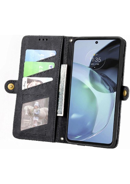 Motorola Moto G72 Cüzdan Deri Kılıf Için Flip Case Basit Iş Çevirme (Yurt Dışından) modelleri