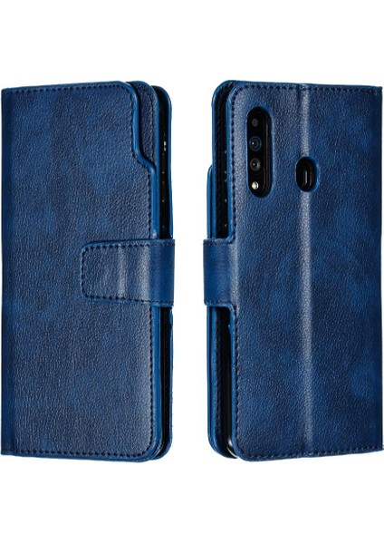 Samsung Galaxy A60 Pu Deri Kickstand Cüzdan Manyetik 9 Kart (Yurt Dışından)