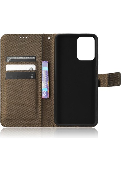 Zte Blade A72 5g Kickstand Kapak Kart Tutucu Manyetik Cüzdan (Yurt Dışından)
