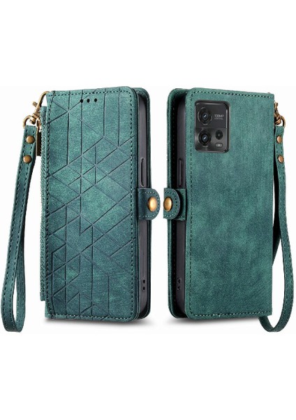 Motorola Moto G72 Cüzdan Deri Kılıf Için Flip Case Basit Iş Çevirme (Yurt Dışından)