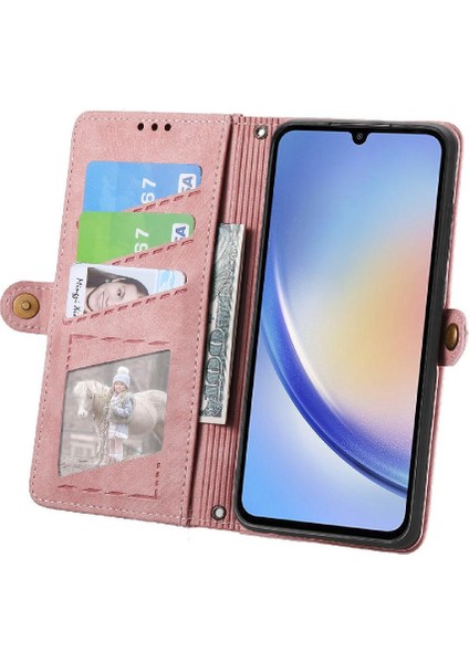 Samsung Galaxy A34 5g Için Flip Case Darbeye Cüzdan Kapak Kapak Basit (Yurt Dışından) modelleri