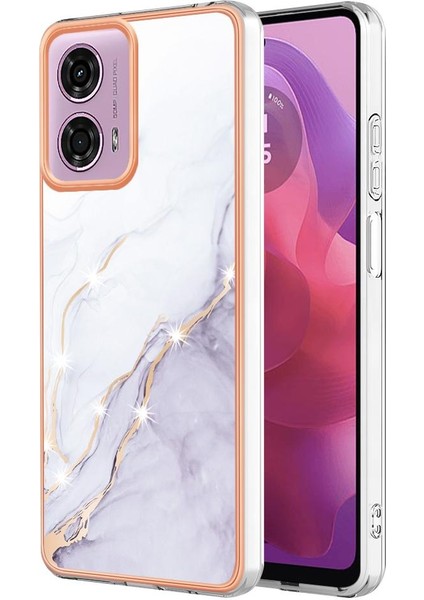 Motorola Moto G24 4G/G04 4g Ince Tpu Mermer Desen Koruma (Yurt Dışından)