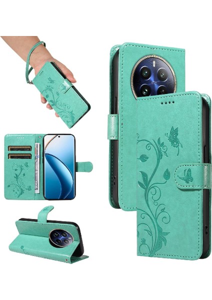 Realme 12 Pro Artı Kabartmalı Kelebek Cüzdan Telefon Kılıfı Için Flip Case ve (Yurt Dışından) indirimleri