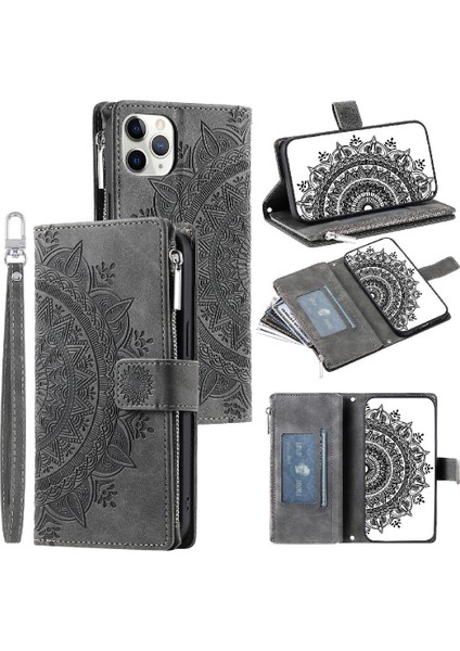 IPhone 11 Için Kılıf Pro Max Mikrofiber Astar Içinde Alüminyum Metal Logo (Yurt Dışından)