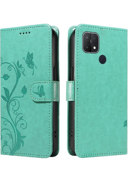 Oppo A15 Için KILIF/A15S Cüzdan Telefon Kılıfı Yüksek Kaliteli Deri Kabartmalı (Yurt Dışından)