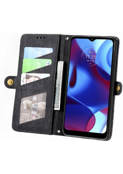 SZY Mall Motorola Moto G Için Flip Case Saf Kapak Kılıf Cüzdan Basit (Yurt Dışından)