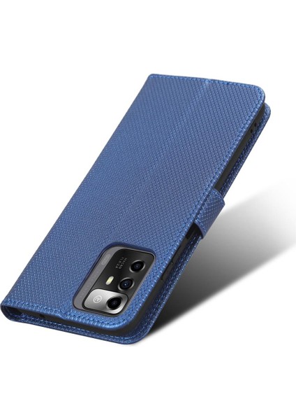 Zte Blade A72 5g Kickstand Kapak Kart Tutucu Manyetik Cüzdan (Yurt Dışından)