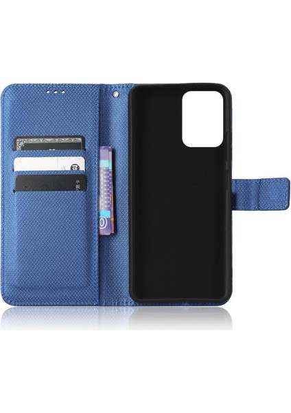 Zte Blade A72 5g Kickstand Kapak Kart Tutucu Manyetik Cüzdan (Yurt Dışından)