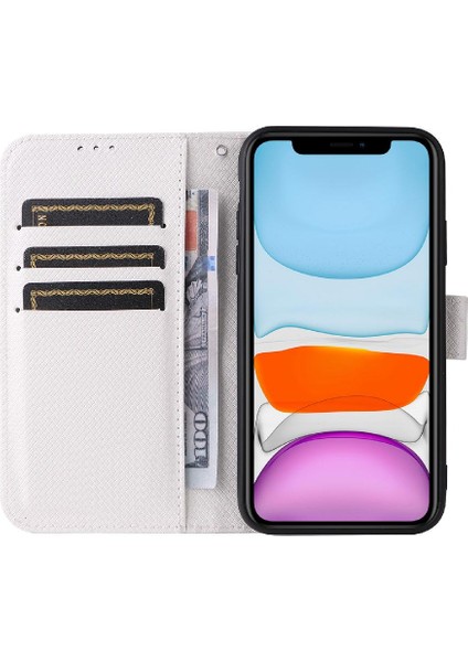 IPhone 12 Için Kılıf Mini Kapak Kart Tutucu Kickstand Manyetik Cüzdan (Yurt Dışından)