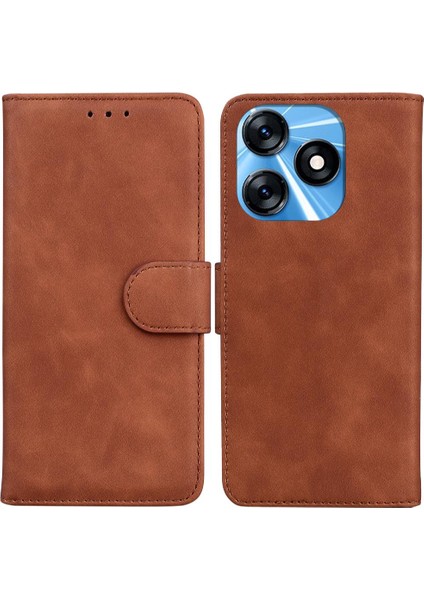 Tecno Spark 10 Premium Pu Deri Kart Yuvası Manyetik Standı Için Flip Case (Yurt Dışından)