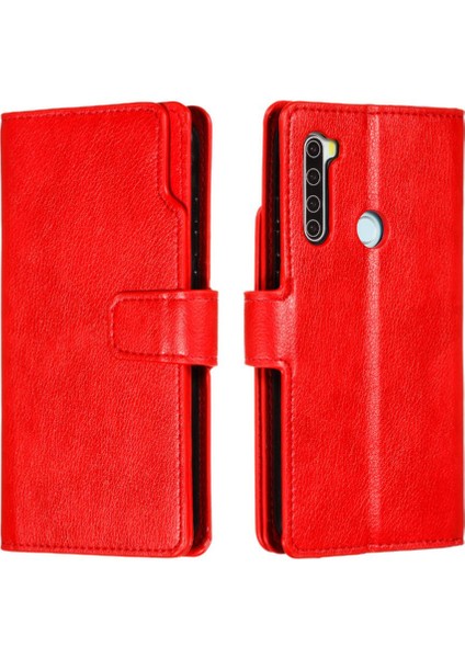 Xiaomi Redmi Için Not 8t Manyetik 9 Kart Yuvaları Kickstand Pu Deri Kılıf (Yurt Dışından)