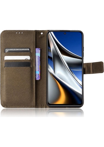 Poco M4 Pro 4g Manyetik Cüzdan Kart Tutucu Kickstand Kapak (Yurt Dışından)