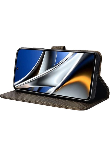 Poco M4 Pro 4g Manyetik Cüzdan Kart Tutucu Kickstand Kapak (Yurt Dışından)
