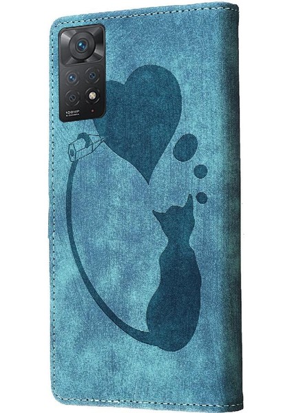 Redmi Için Not 11 Pro 4g/5g Cüzdan Kılıf Kabartmalı Sevimli Kedi (Yurt Dışından)