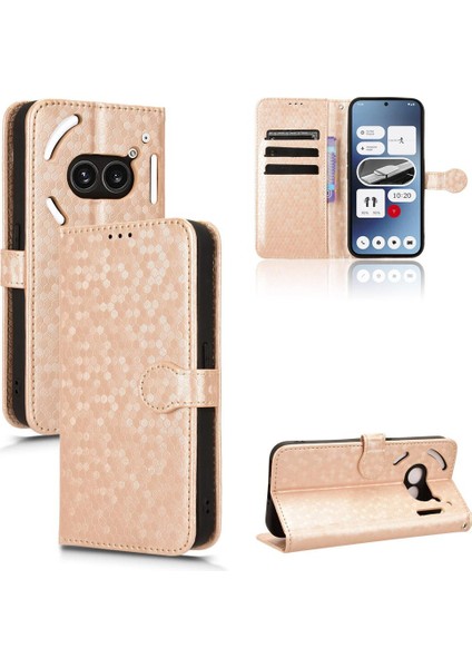 Nothing Kılıf Telefon 2A Geometrik Desen Deri Cüzdan Kapak Manyetik (Yurt Dışından)