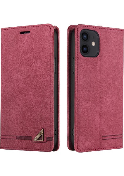IPhone 12 Için Kılıf Mini Premium Deri Premium Deri Iki Kart Yuvaları (Yurt Dışından)
