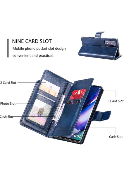 Samsung Galaxy Not 20 Için Kılıf Ultra Kickstand Cüzdan 9 Kart Yuvaları Pu (Yurt Dışından) indirimleri