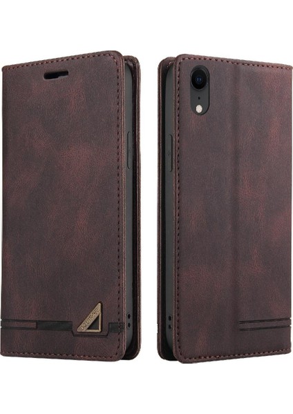 IPhone Xr Iki Kart Yuvaları Premium Deri Premium Deri Kılıf (Yurt Dışından)