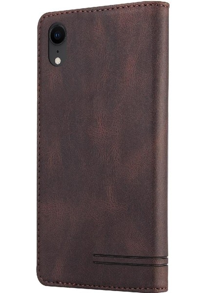IPhone Xr Iki Kart Yuvaları Premium Deri Premium Deri Kılıf (Yurt Dışından)