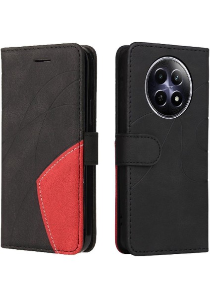 Realme 12 5g Kickstand Koruyucu Pu Deri Flip Folio Kılıf Için Flip Case (Yurt Dışından)