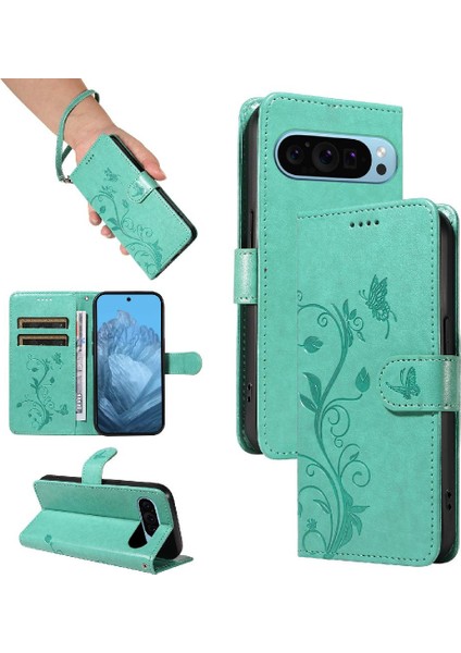 El Kayışı ile Piksel 9 5g Kabartmalı Kelebek Için Flip Case ve (Yurt Dışından) indirimleri