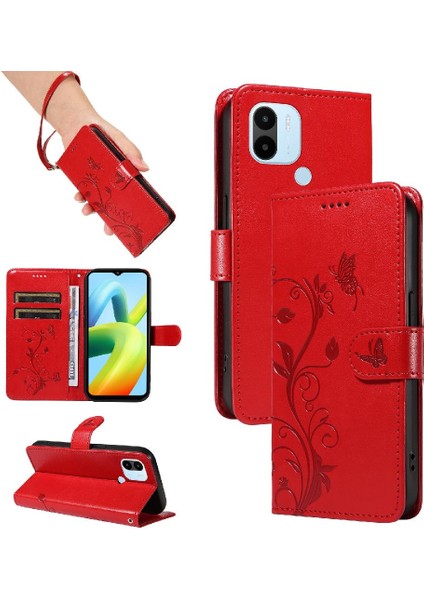 Xiaomi Redmi A1 Artı ve Kart Yuvası El ile Kabartmalı Kelebek (Yurt Dışından)