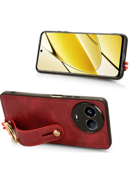 Realme 11 5g Premium Pu Deri Kolaylık Bilek Kayışı Için Kılıf (Yurt Dışından)