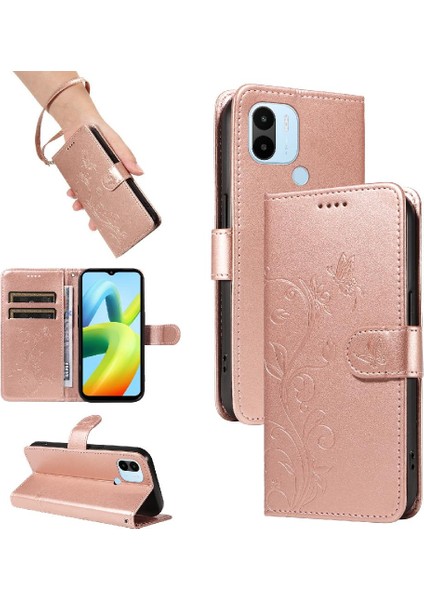 Xiaomi Redmi A1 Artı ve Kart Yuvası El ile Kabartmalı Kelebek (Yurt Dışından)