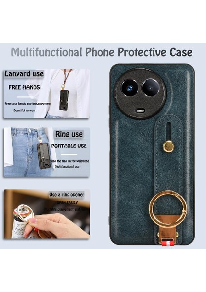 Realme 11 5g Premium Pu Deri Kolaylık Bilek Kayışı Için Kılıf (Yurt Dışından) fırsatları