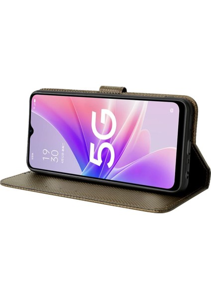 Oppo A57 5g Kickstand Manyetik Cüzdan Kart Tutucu Kapak Için Kılıf (Yurt Dışından)