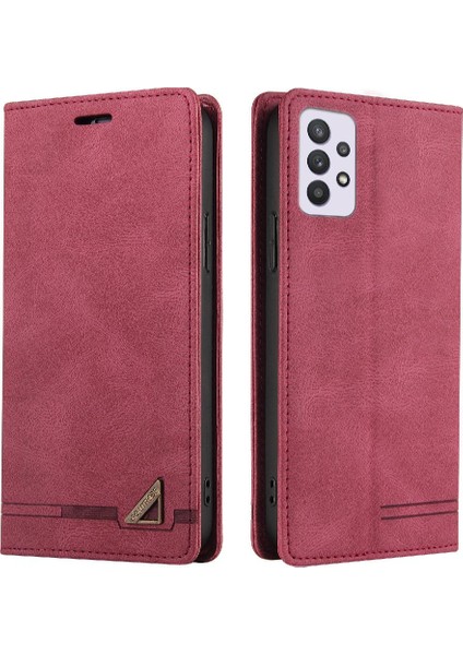 Samsung Galaxy A33 5g Kickstand Premium Deri Iki Kart Yuvaları Için Kılıf (Yurt Dışından)