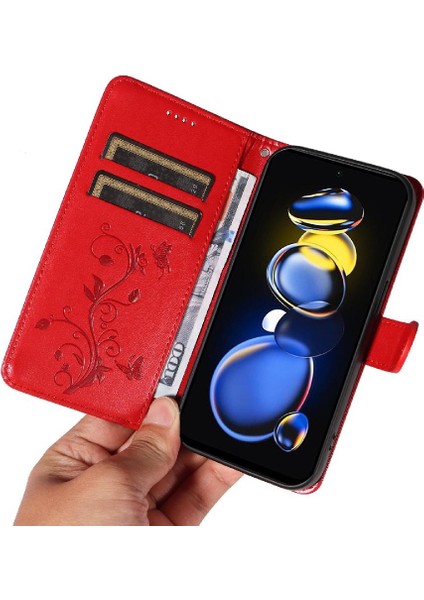Xiaomi Poco X4 Gt Kabartmalı Kelebek Cüzdan Telefon Kılıfı ve Kart (Yurt Dışından) indirimleri