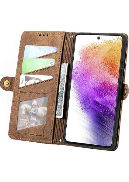 Samsung Galaxy A73 5g Darbeye Kapak Kapak Basit Iş Için Flip Case (Yurt Dışından) indirimleri