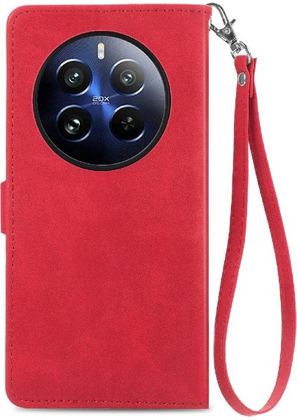 Realme 12 Pro Iş Için Çok Renkli Cüzdan Flip Fermuar Tarzı Yuvası (Yurt Dışından)