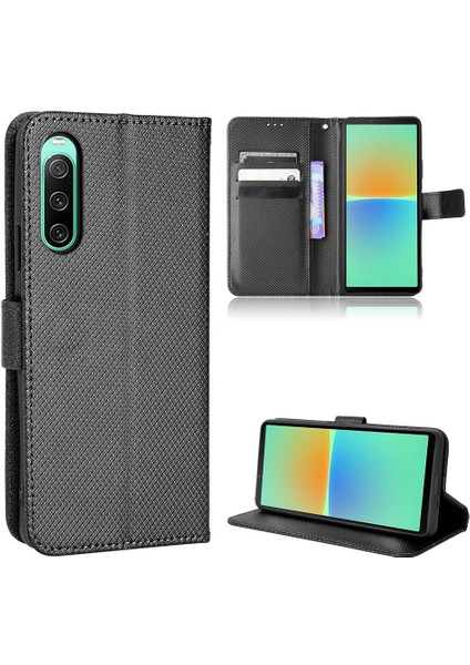 Sony Xperia 10 V Manyetik Cüzdan Kapak Için Kılıf Kickstand Kart Tutucu (Yurt Dışından)