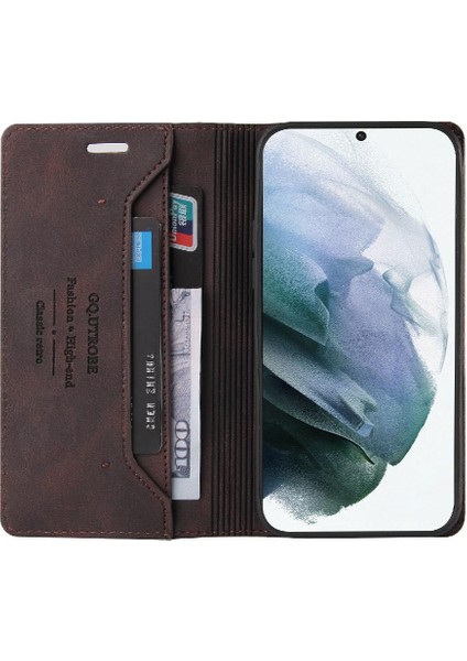 Samsung Galaxy S21 Premium Deri Premium Deri Kickstand Için Kılıf (Yurt Dışından) modelleri