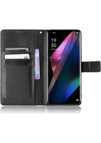 SZY Mall Oppo Bulmak Için Kılıf X3/x3 Pro Kart Tutucu Kickstand Manyetik Cüzdan Kapak (Yurt Dışından)