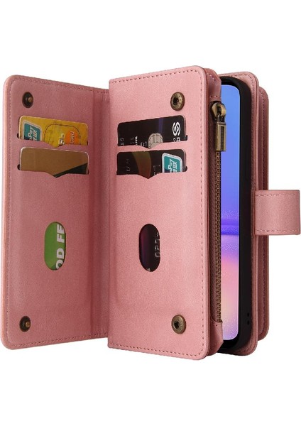 Kart Yuvası Standı Onbeş Kart Yuvaları Pu ile Samsung Galaxy A05 Için Kılıf (Yurt Dışından)